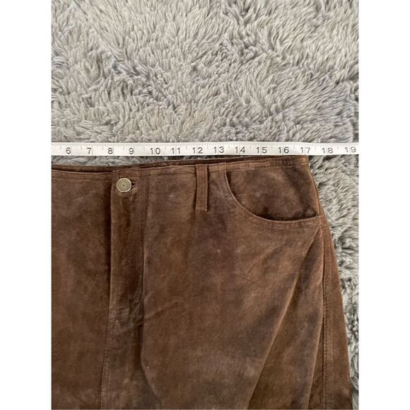 Vintage leather suede mini‎ skirt size 13 - Picture 5 of 7